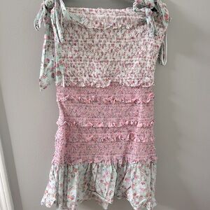 Love shack fancy mini dress. (M) fits (XS-S) for reference I am an usual XS